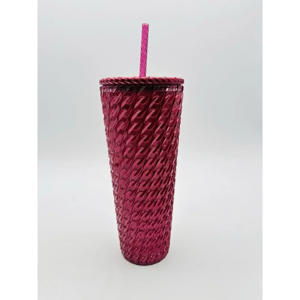 Starbucks 2024 Holiday Limited Edition Red Chain Cold Cup Tumbler 24oz NEW w/Tag